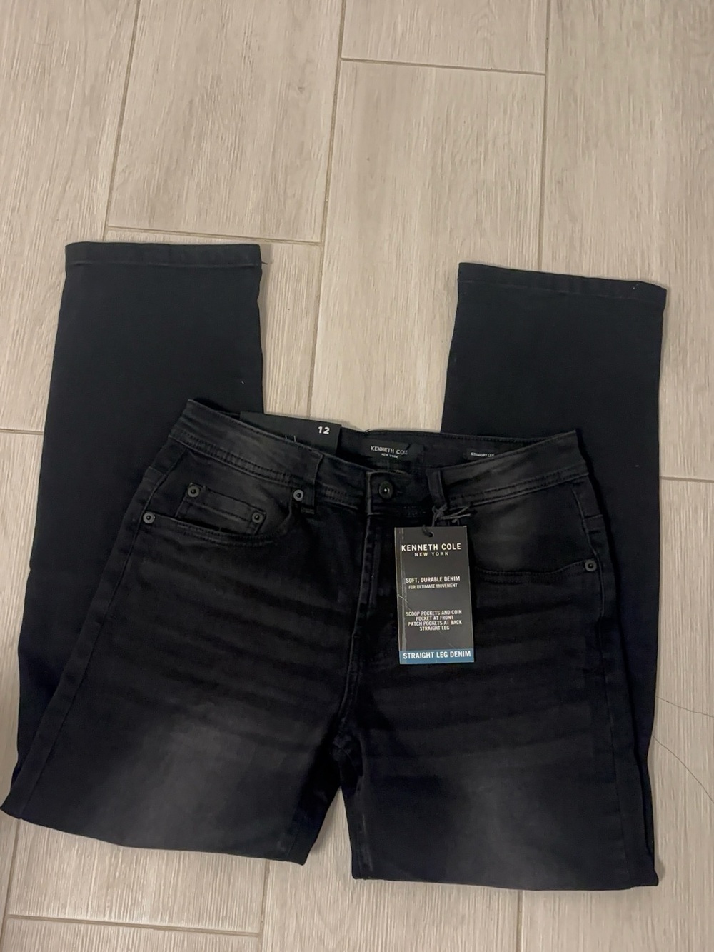 Kenneth Cole Black Straight-Leg Kids Jeans